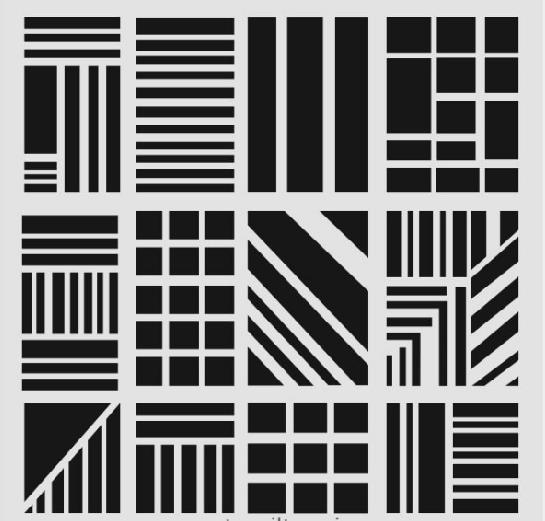 Geometrik Desenler Stencil Şablon (25x25) GE-072