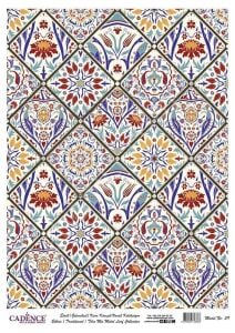 Cadence Desenli Gümüş Varak Pirinç Dekoapaj Kağıdı - Model 039