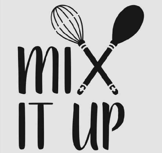 Mutfak Temalı Desenler Stencil Şablon (20x20) MU-072