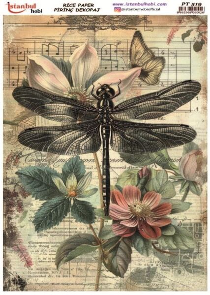 Pirinç Dekopaj Kağıdı 30x42cm PT-519 Yusufcuk Çiçek