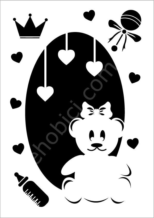 Cadence Çocuk Desen Stencil Şablon 21x30 KCS-002