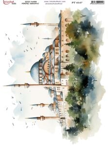Pirinç Dekopaj Kağıdı 30x42cm PT-4147 Cami