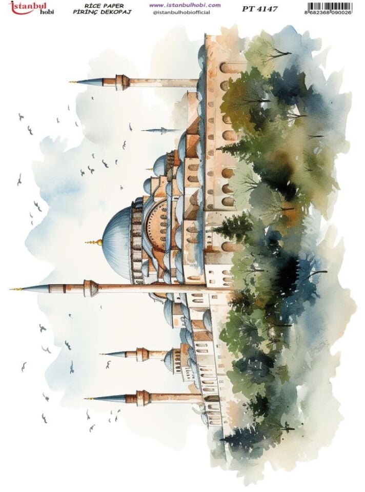 Pirinç Dekopaj Kağıdı 30x42cm PT-4147 Cami