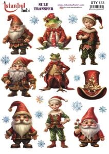 Yılbaşı Sulu Transfer 25x35cm STY183