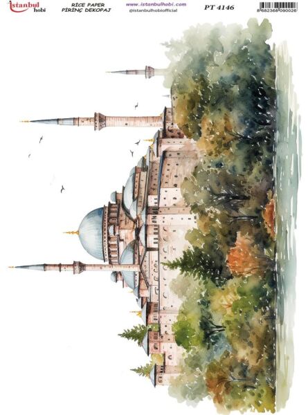 Pirinç Dekopaj Kağıdı 30x42cm PT-4146 Ayasofya