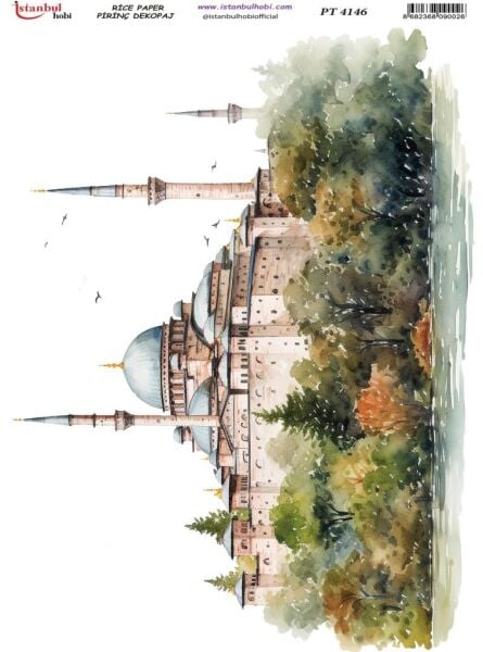 Pirinç Dekopaj Kağıdı 30x42cm PT-4146 Ayasofya