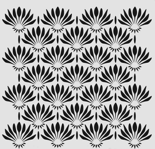Ardışık Desen Stencil Şablon (25x25) R-053