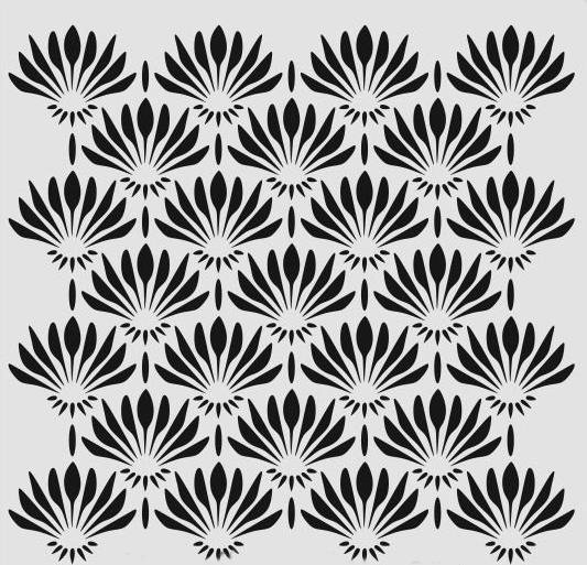 Ardışık Desen Stencil Şablon (25x25) R-053