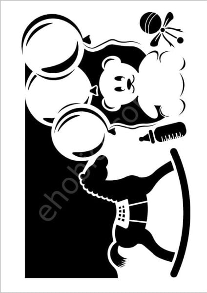 Cadence Çocuk Desen Stencil Şablon 21x30 KCS-005