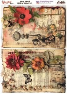 Pirinç Dekopaj Kağıdı 30x42cm PT-178 Vintage
