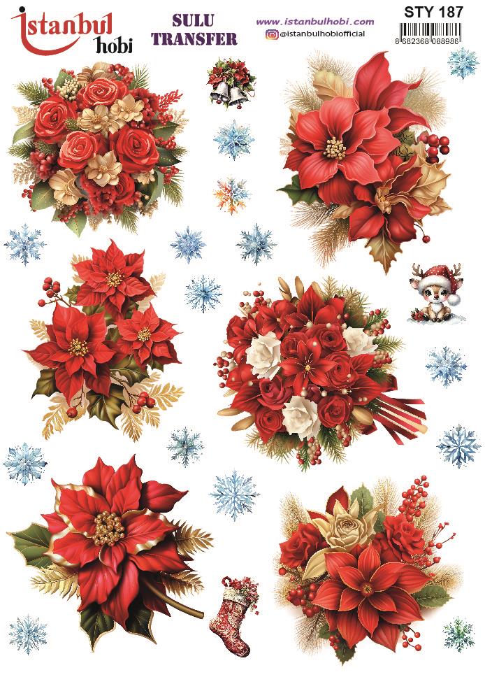 Yılbaşı Sulu Transfer 25x35cm STY187