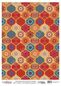 Cadence Desenli Altın Varak Pirinç Dekoapaj Kağıdı - Model 018