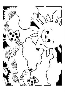 Cadence Çocuk Desen Stencil Şablon 21x30 KCS-007