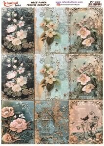 Pirinç Dekopaj Kağıdı 30x42cm PT-293 Çiçek