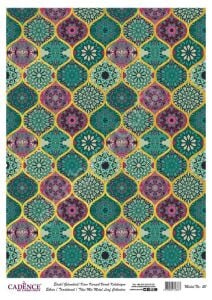 Cadence Desenli Altın Varak Pirinç Dekoapaj Kağıdı - Model 020