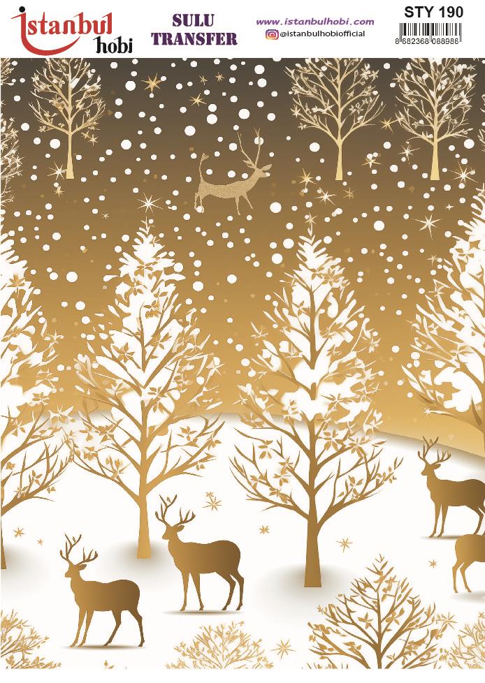 Yılbaşı Sulu Transfer 25x35cm STY190
