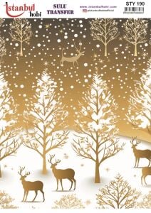 Yılbaşı Sulu Transfer 25x35cm STY190