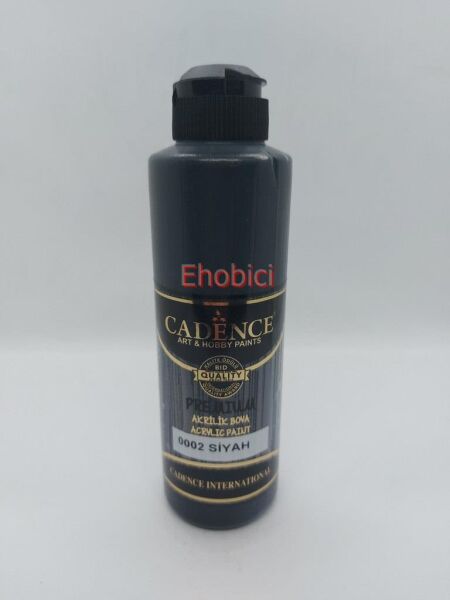 Cadence Akrilik Boya 250ML 0002 Siyah Ahşap Boyası
