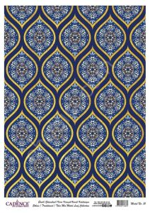 Cadence Desenli Altın Varak Pirinç Dekoapaj Kağıdı - Model 021