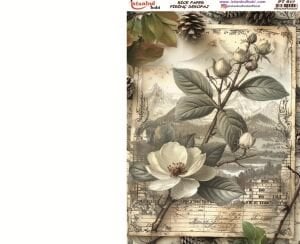 Pirinç Dekopaj Kağıdı 30x42cm PT-617 Gül Çiçek