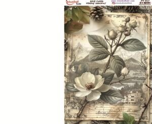Pirinç Dekopaj Kağıdı 30x42cm PT-617 Gül Çiçek
