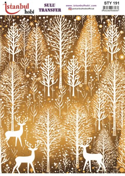 Yılbaşı Sulu Transfer 25x35cm STY191