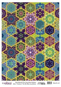 Cadence Desenli Altın Varak Pirinç Dekoapaj Kağıdı - Model 024