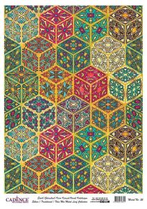 Cadence Desenli Altın Varak Pirinç Dekoapaj Kağıdı - Model 025