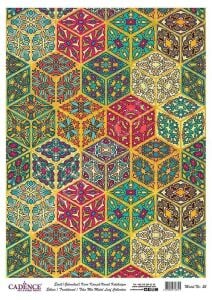 Cadence Desenli Altın Varak Pirinç Dekoapaj Kağıdı - Model 025