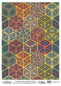 Cadence Desenli Altın Varak Pirinç Dekoapaj Kağıdı - Model 026