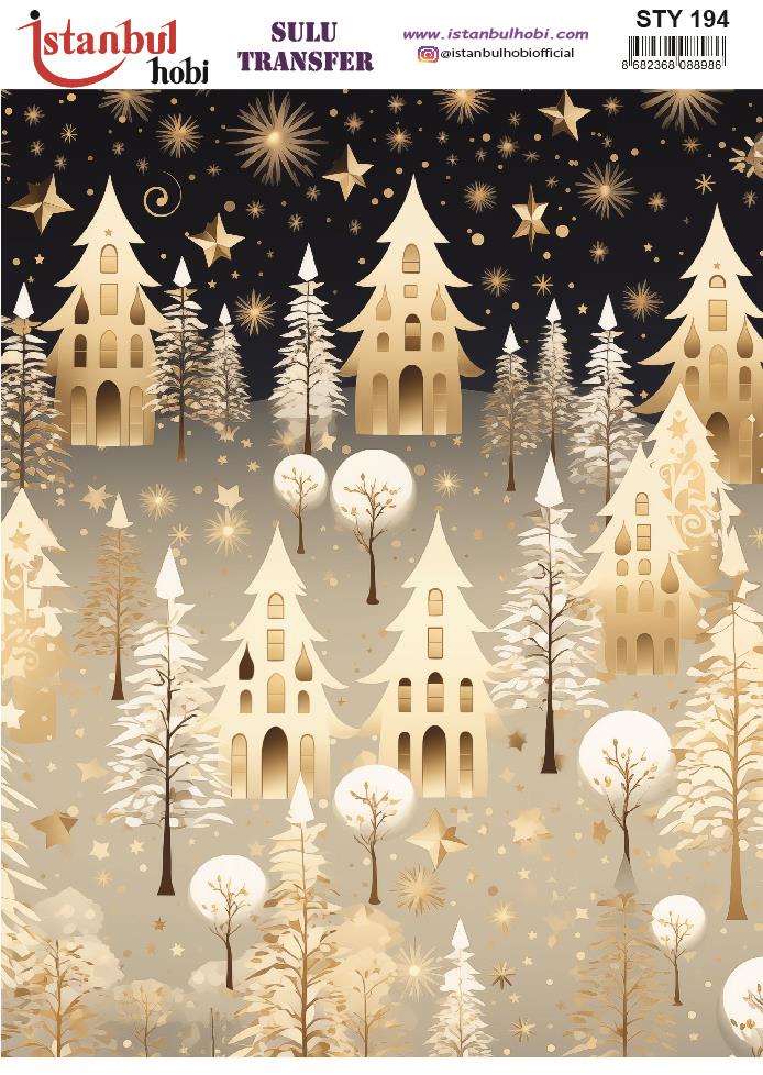 Yılbaşı Sulu Transfer 25x35cm STY194