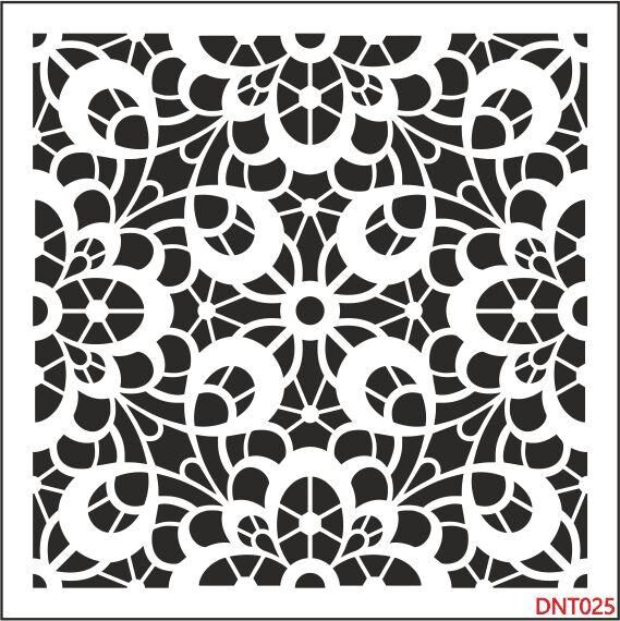Dantel Desen Stencil Şablon (25x25) DNT-025