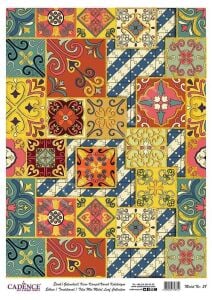 Cadence Desenli Altın Varak Pirinç Dekoapaj Kağıdı - Model 028