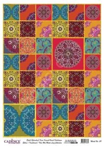 Cadence Desenli Altın Varak Pirinç Dekoapaj Kağıdı - Model 029