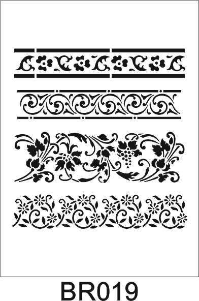 Border Desen Stencil Şablon (30x30) BR-019