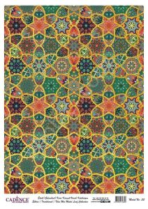 Cadence Desenli Altın Varak Pirinç Dekoapaj Kağıdı - Model 033