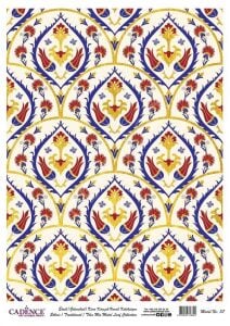 Cadence Desenli Altın Varak Pirinç Dekoapaj Kağıdı - Model 037