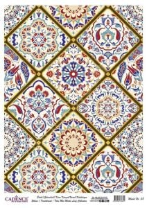 Cadence Desenli Altın Varak Pirinç Dekoapaj Kağıdı - Model 038