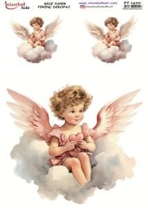 Pirinç Dekopaj Kağıdı 30x42cm PT-1420 Melek