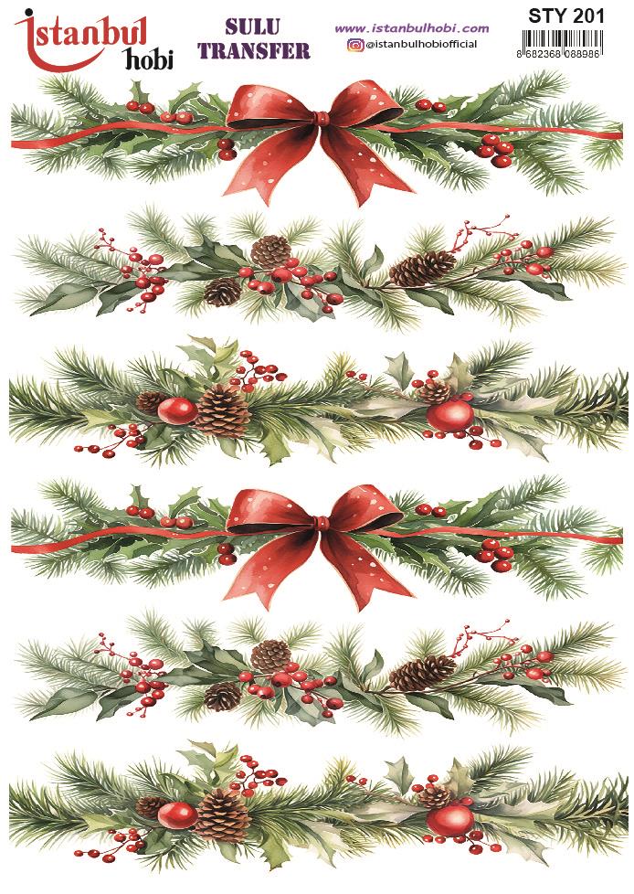 Yılbaşı Sulu Transfer 25x35cm STY201