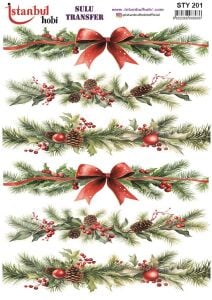 Yılbaşı Sulu Transfer 25x35cm STY201