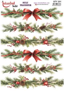 Yılbaşı Sulu Transfer 25x35cm STY201