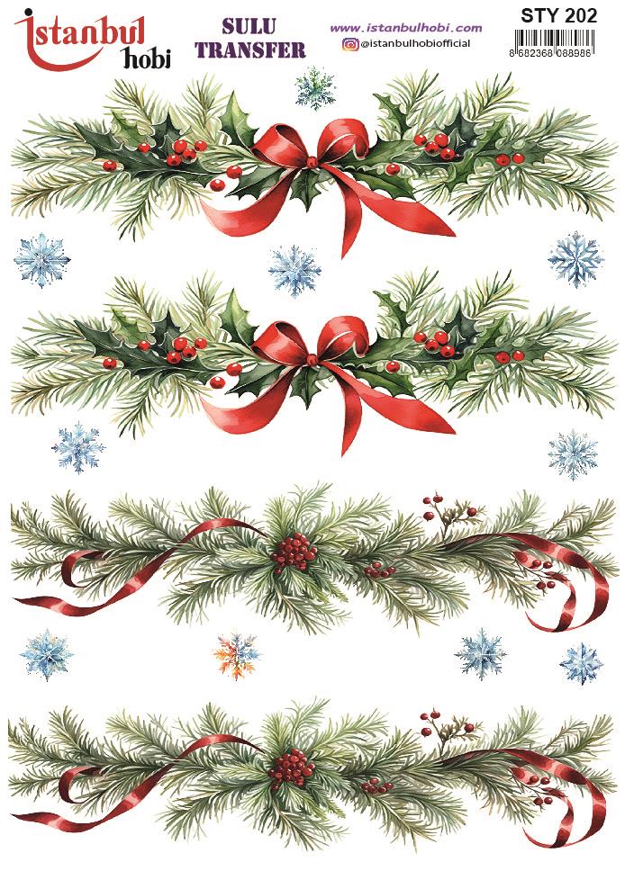 Yılbaşı Sulu Transfer 25x35cm STY202