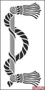 Border Desen Stencil Şablon (20x40) BR-029