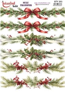 Yılbaşı Sulu Transfer 25x35cm STY203