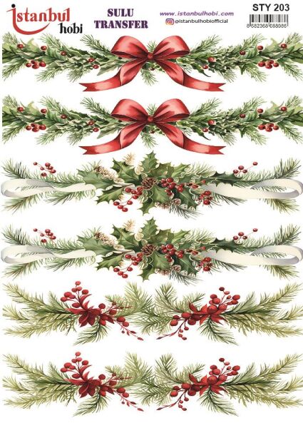 Yılbaşı Sulu Transfer 25x35cm STY203