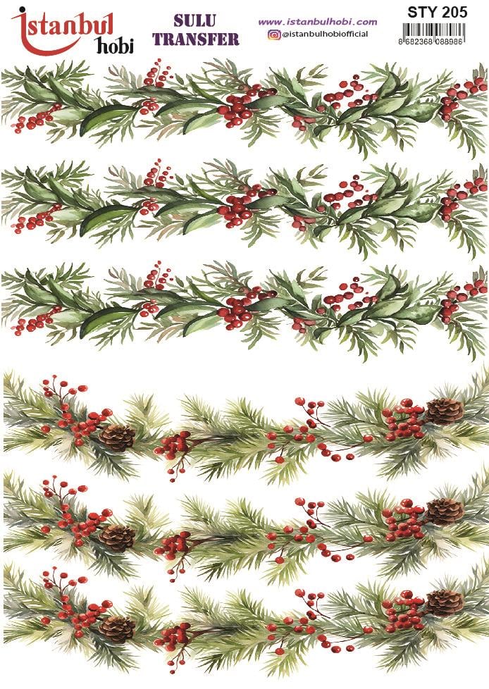 Yılbaşı Sulu Transfer 25x35cm STY205