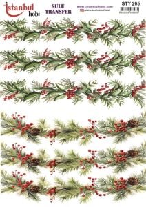Yılbaşı Sulu Transfer 25x35cm STY205