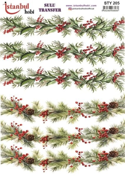 Yılbaşı Sulu Transfer 25x35cm STY205