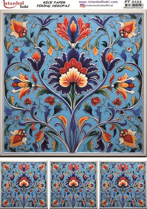 Pirinç Dekopaj Kağıdı 30x42cm PT-2123 Etnik